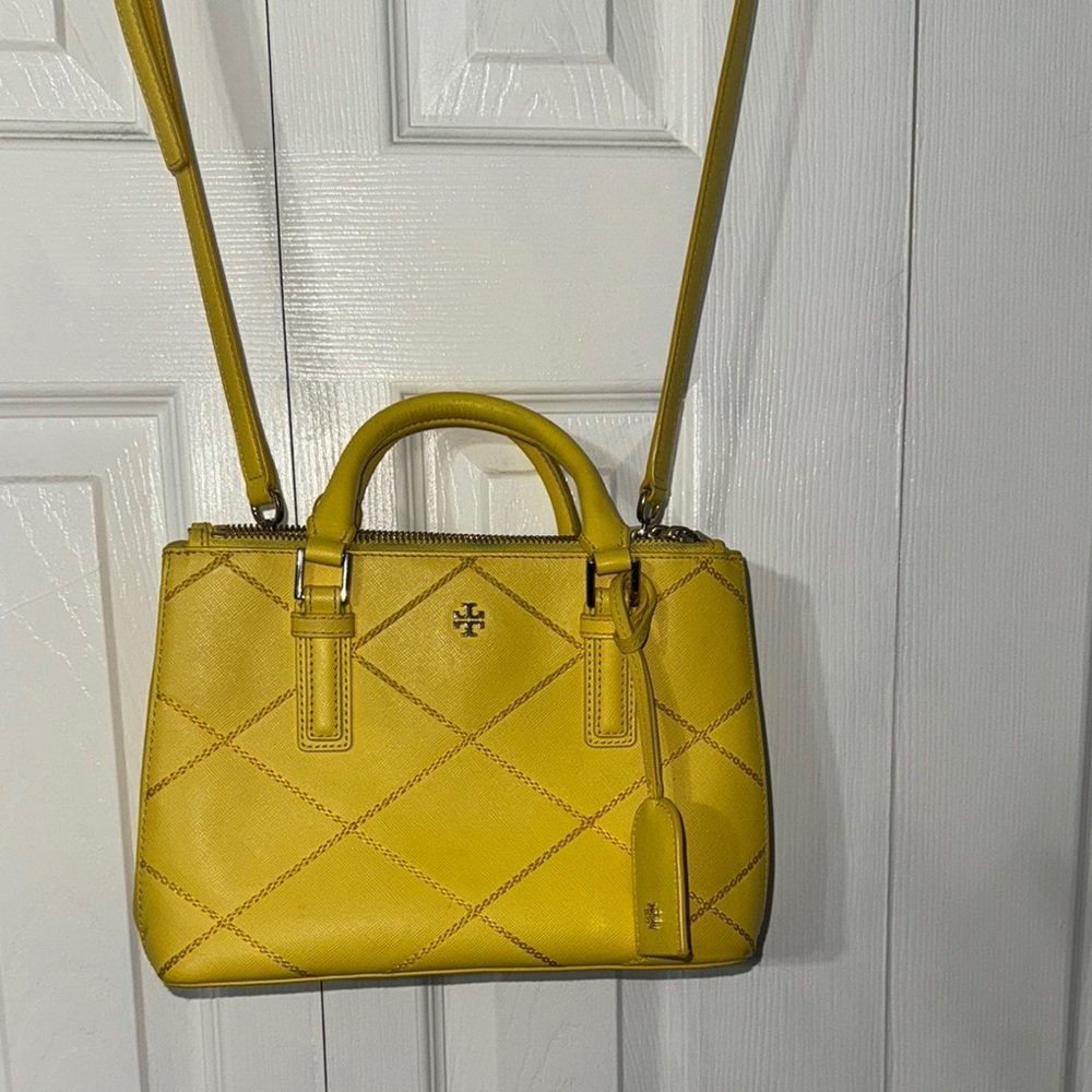 Tory Burch yellow handbag purse